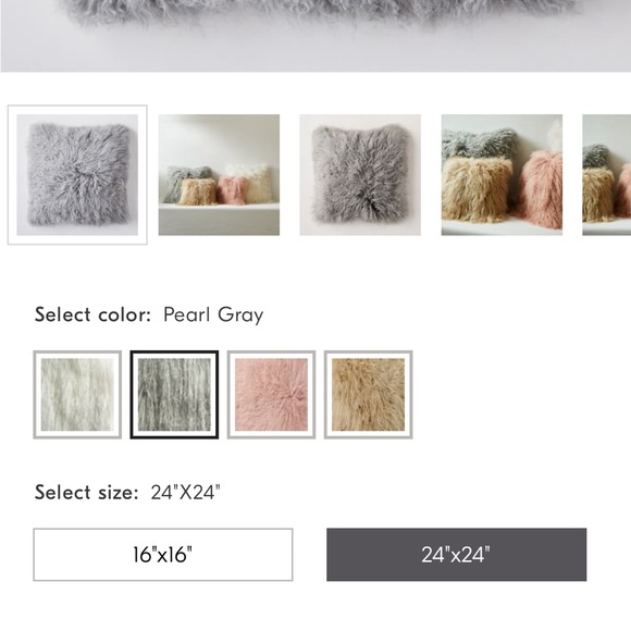 West elm fur pillow - Picture 2 of 10